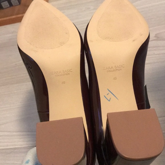 New Zara Pointed Patent Block Heels size 9⭐️⭐️⭐️⭐️ - Picture 5 of 5